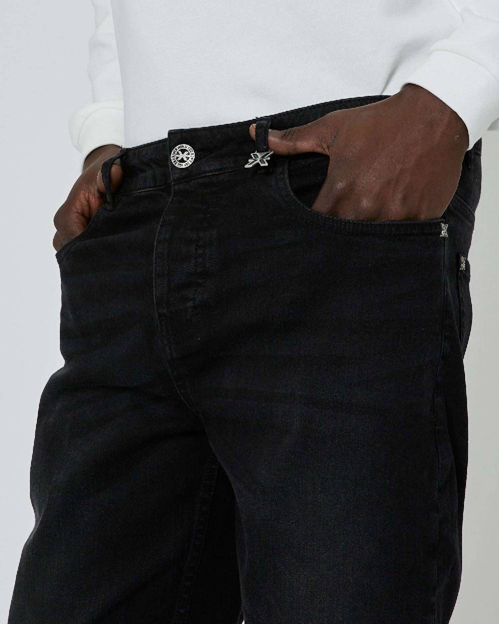 John Richmond Jeans slim fit con etichetta metallica sul davanti Flash Sale