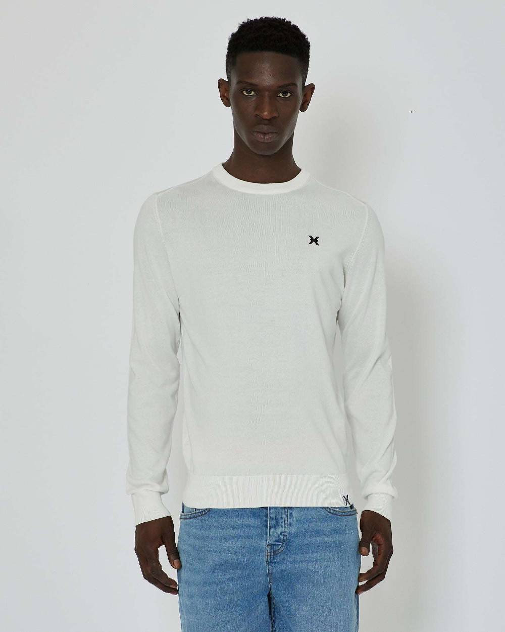 John Richmond Maglia con logo a contrasto sul davanti e banda bicolor sul retro Hotsell