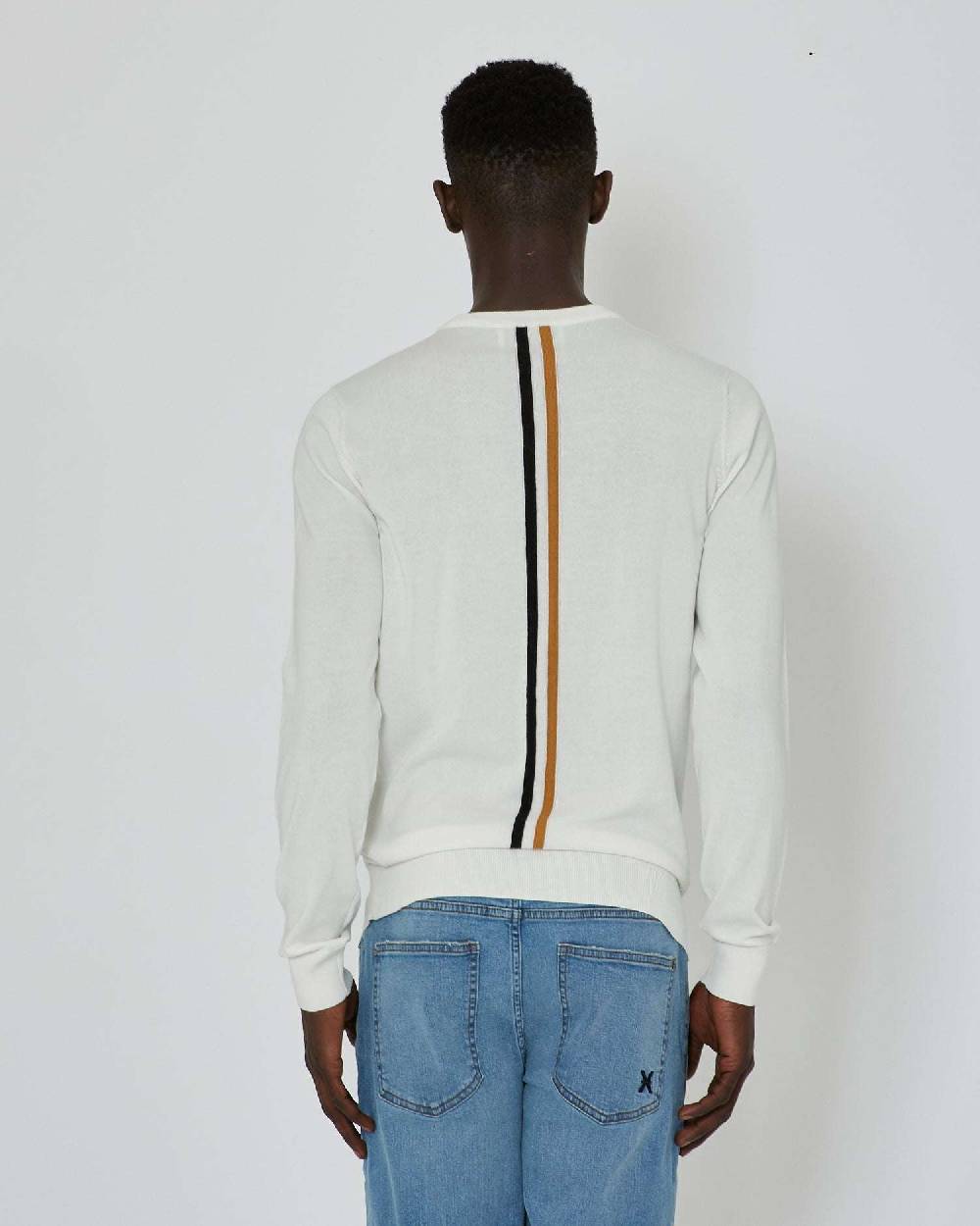 John Richmond Maglia con logo a contrasto sul davanti e banda bicolor sul retro Hotsell