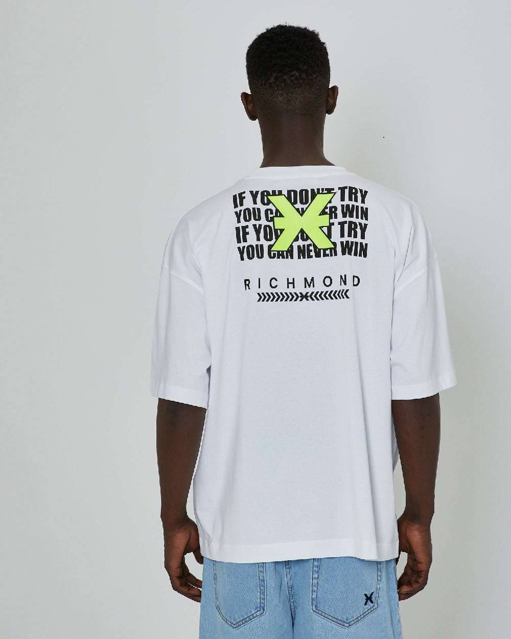 John Richmond T-shirt over con stampa ricamata sul retro Offerta Giorno del Papà