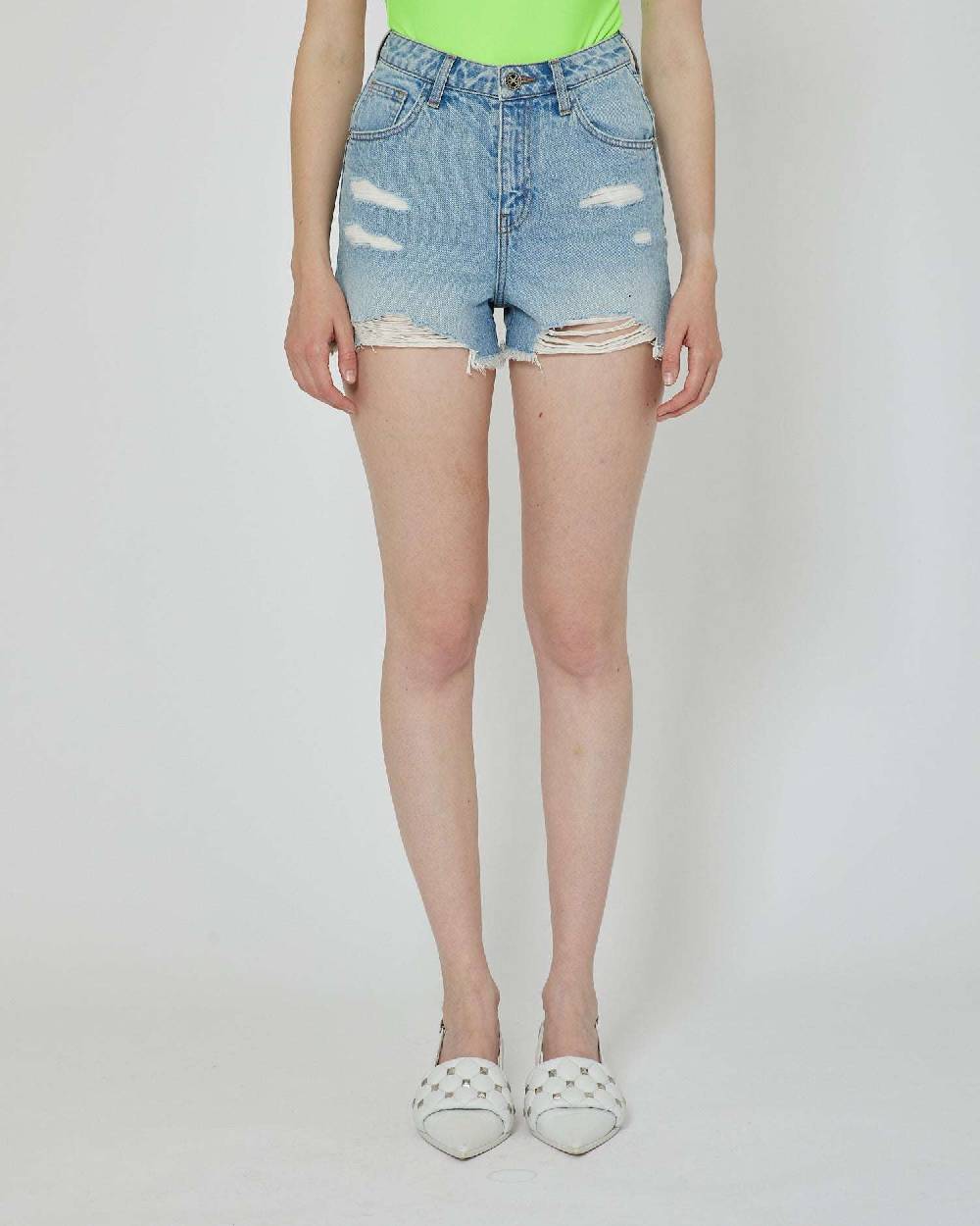 John Richmond Shorts in denim lavaggio chiaro Italia