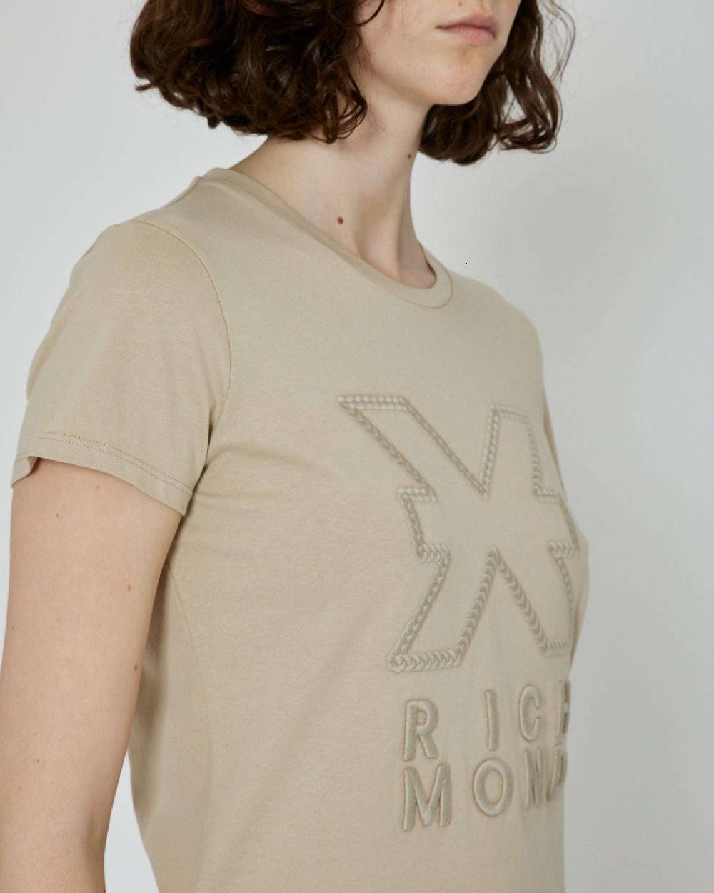 John Richmond T-shirt con stampa applicata sul davanti Vendita
