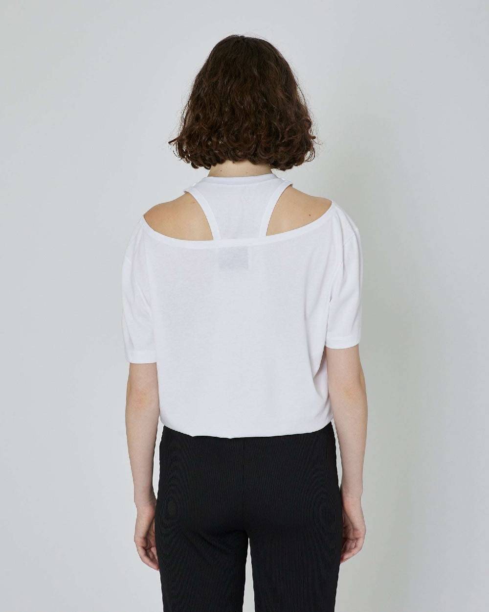 John Richmond T-shirt crop con logo stampato Prezzo Ridotto