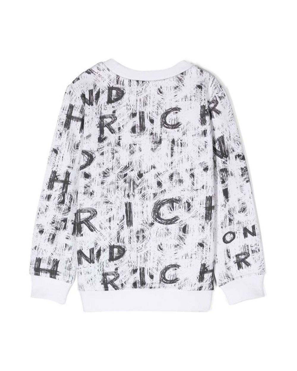 John Richmond kids Felpa con pattern ton sur ton Vendita