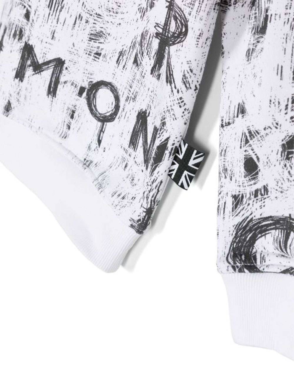 John Richmond kids Felpa con pattern ton sur ton Vendita