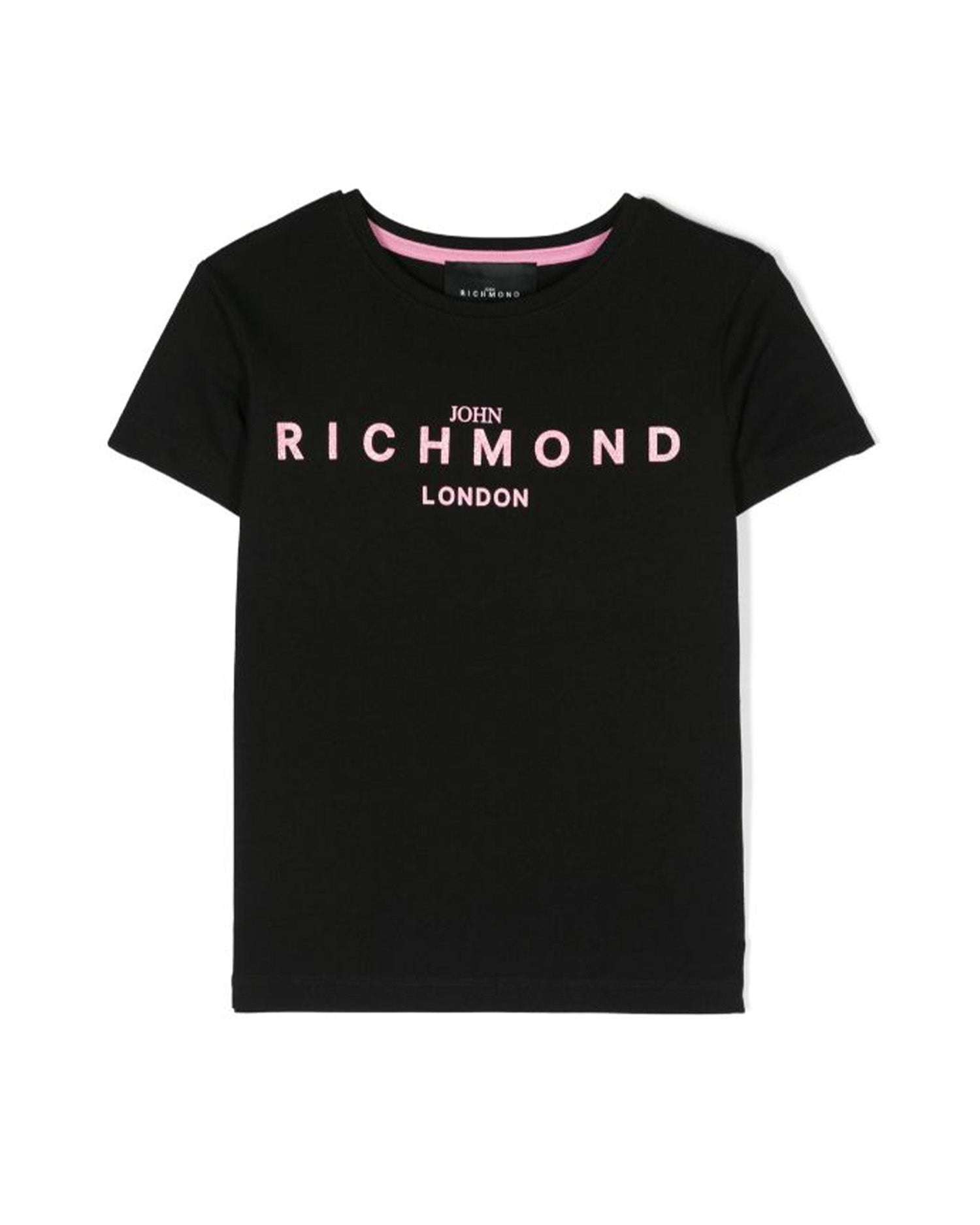 John Richmond kids T-shirt con logo sul davanti Spedizione Gratuita