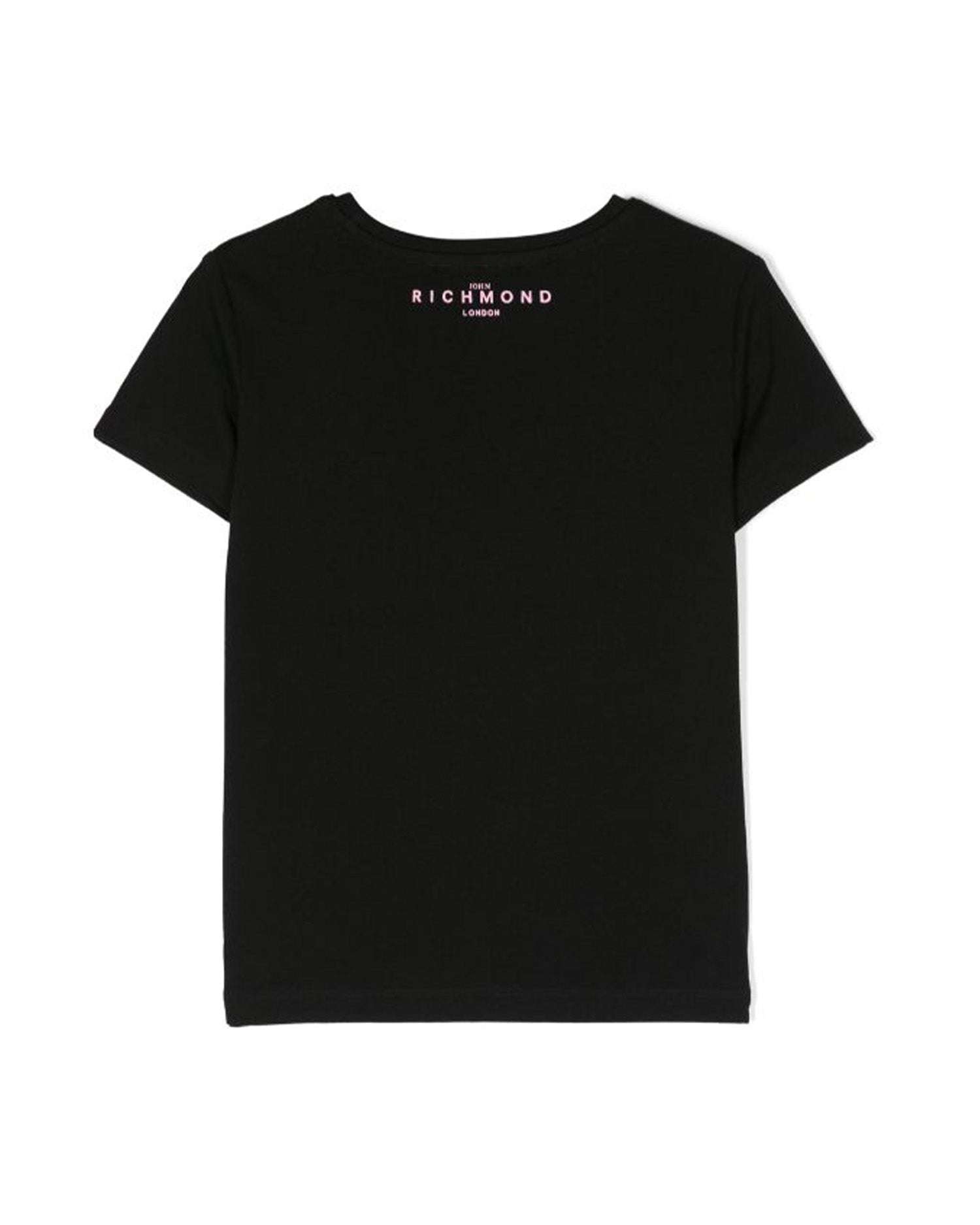 John Richmond kids T-shirt con logo sul davanti Spedizione Gratuita