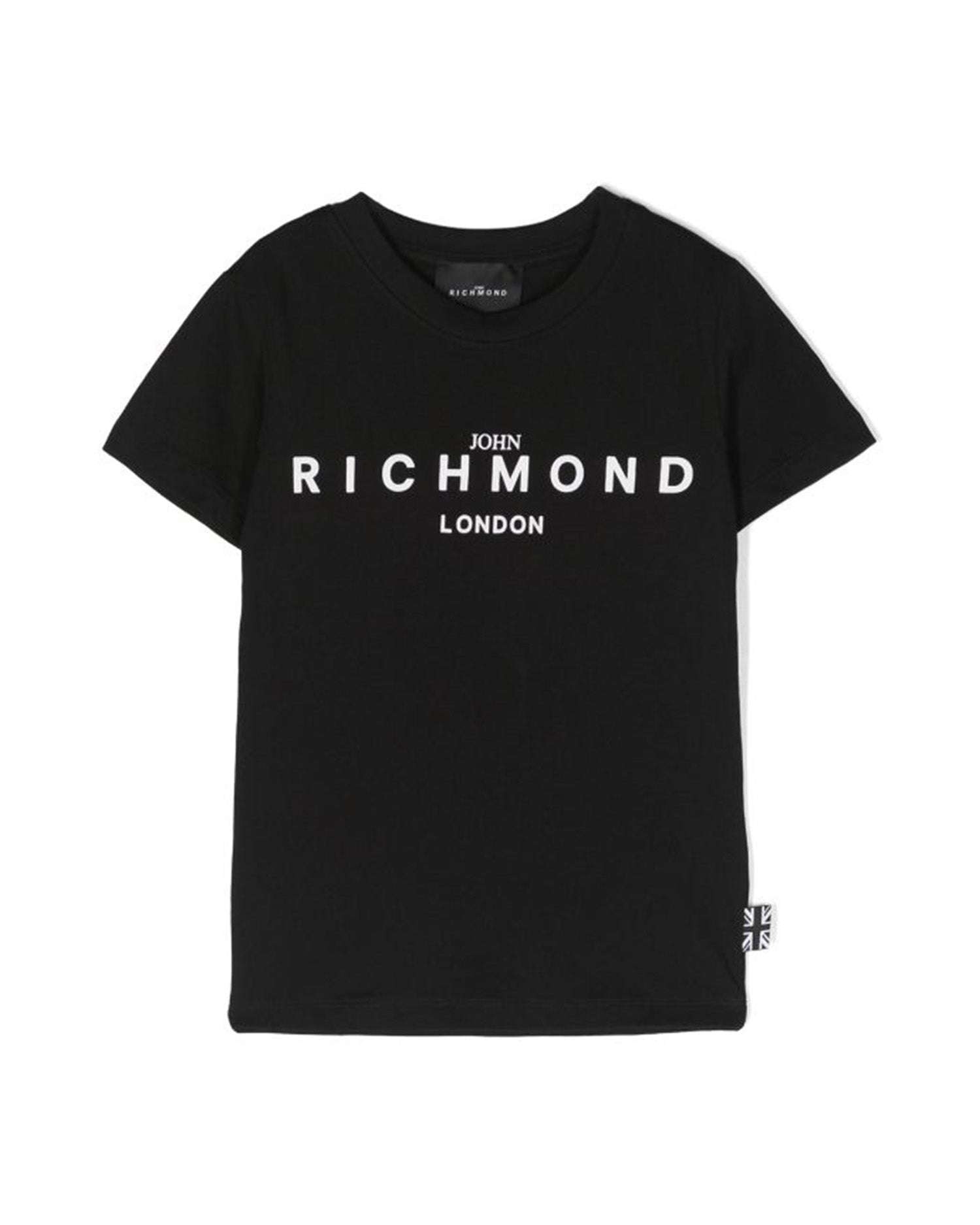 John Richmond kids T-shirt con logo sul davanti Pezzi Unici