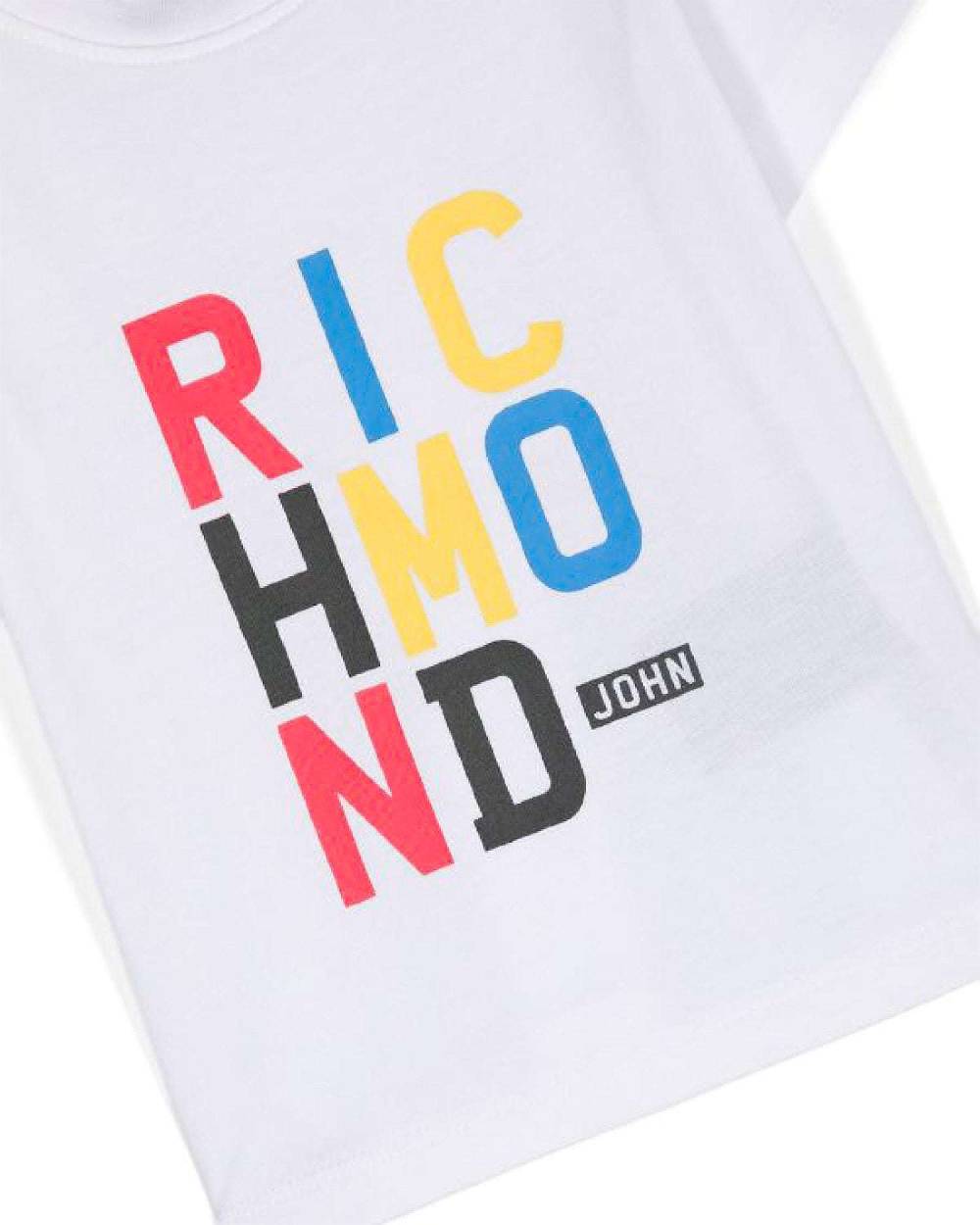 John Richmond kids T-shirt con logo sul davanti Soddisfazione Garantita