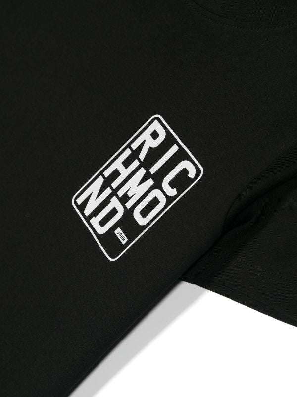 John Richmond kids T-shirt con logo sul davanti Consegna Veloce