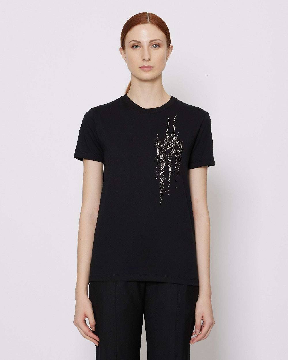 John Richmond T-shirt regolare con logo applicato sul davanti Offerta temporanea