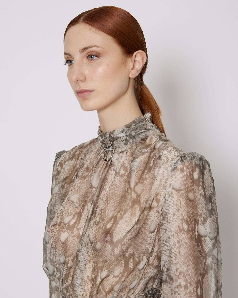 John Richmond Blusa crop con pattern Enormi sconti