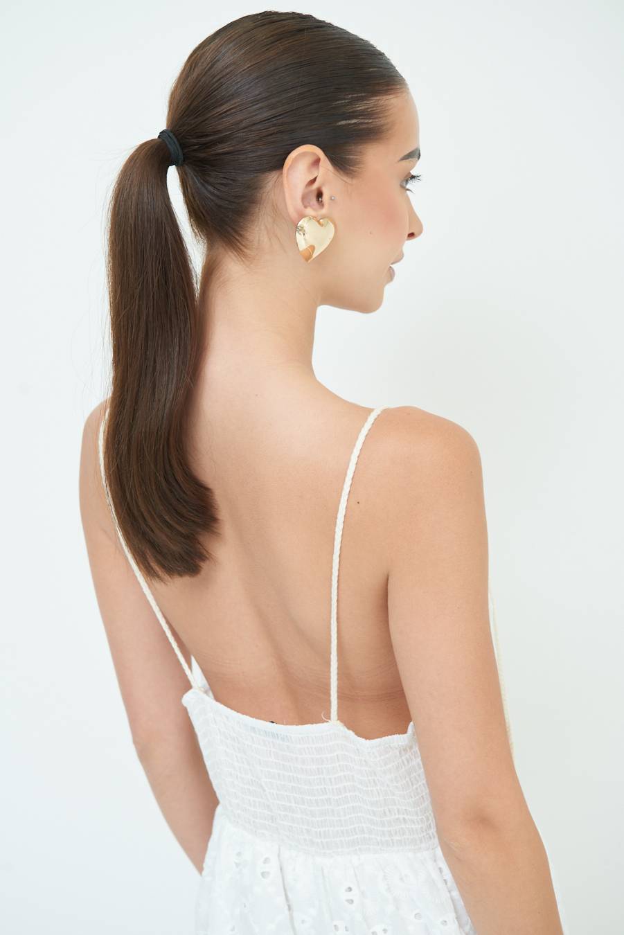 ﻿Kikisix ABITO LUNGO CON S.GALLO E NAPPE BIANCO Fino Al -60%