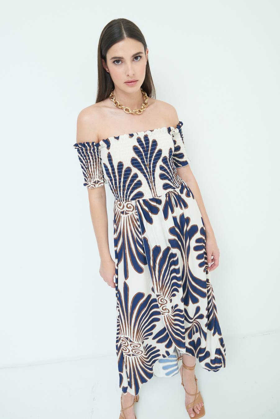 Kikisix ABITO ETNICO SHIFFER VISCOSA BLU Online