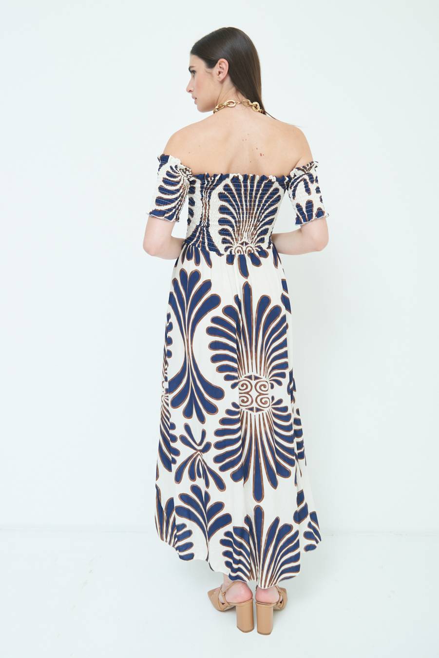 Kikisix ABITO ETNICO SHIFFER VISCOSA BLU Online