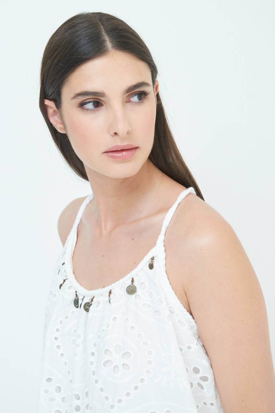 Kikisix ABITO SANGALLO CON MONETE BIANCO Saldi