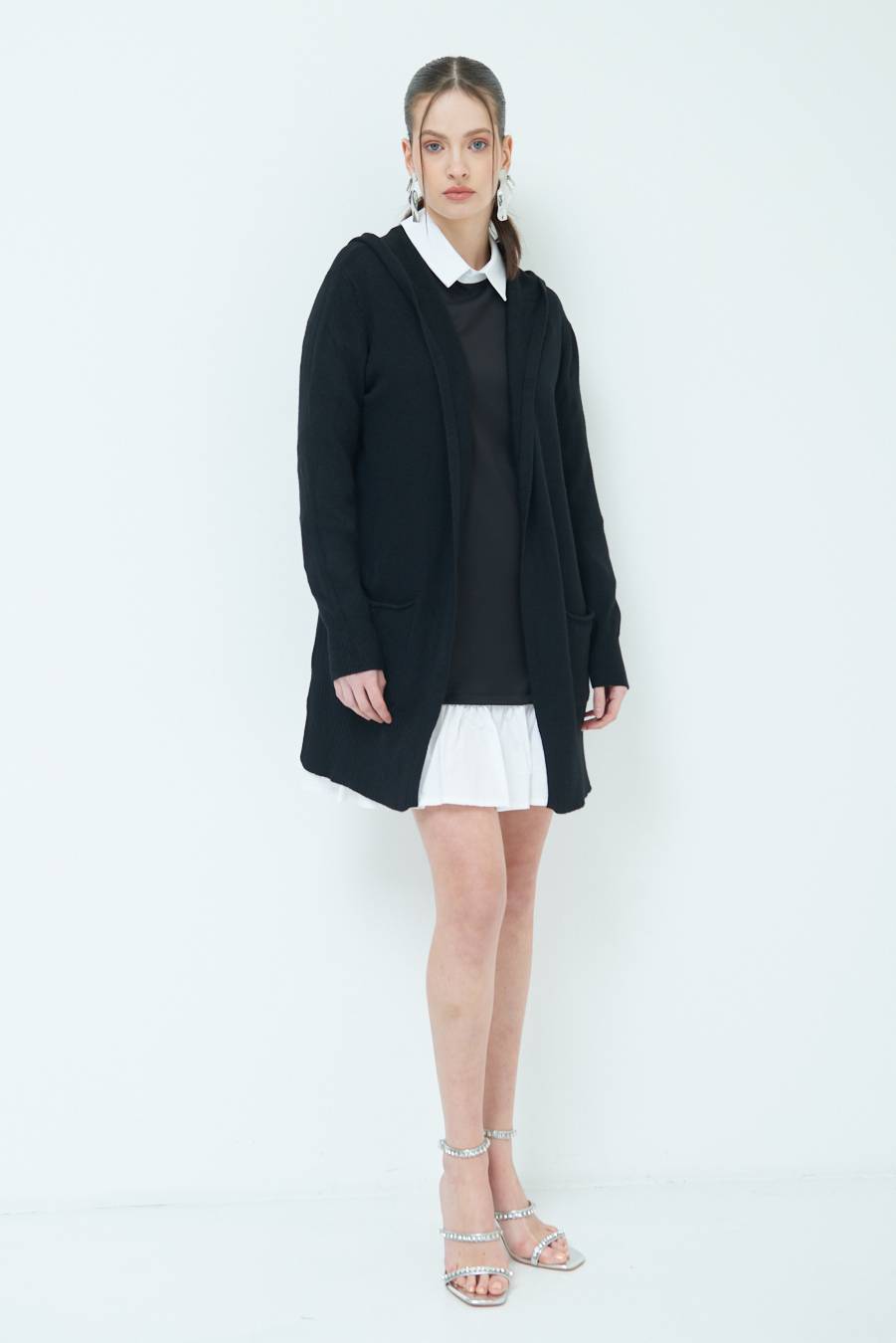 Kikisix CARDIGAN CON DUE TASCHE NERO 2025