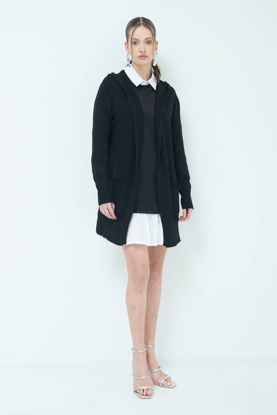 Kikisix CARDIGAN CON DUE TASCHE NERO 2025