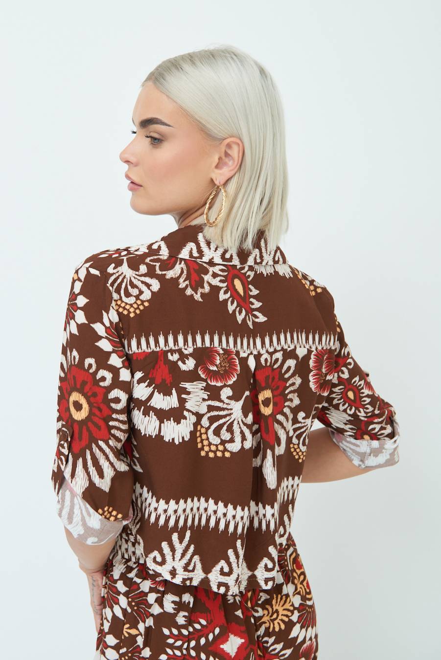Kikisix CAMICIA CROP BALZA MORO In Linea