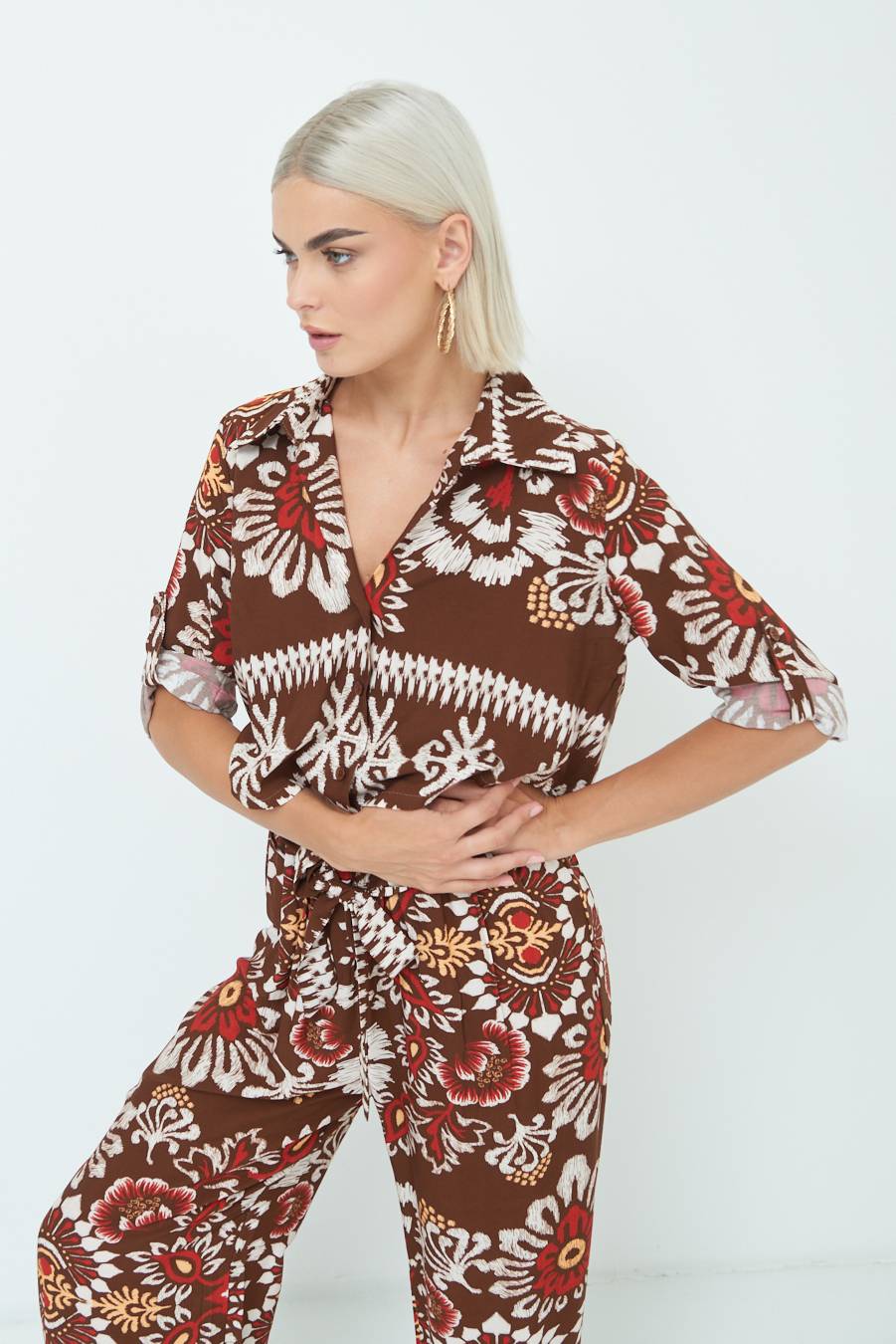 Kikisix CAMICIA CROP BALZA MORO In Linea