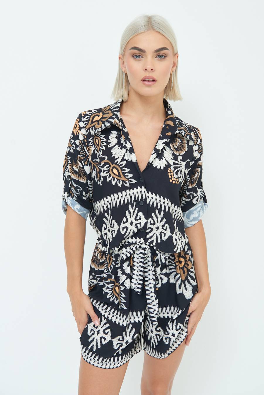 Kikisix CAMICIA CROP BALZA NERO Qualità