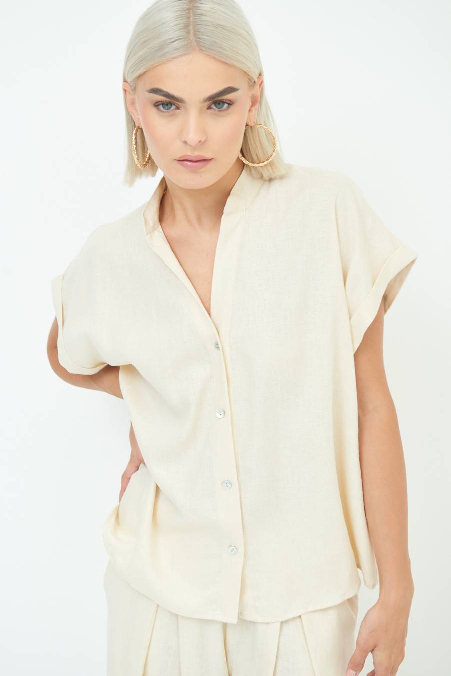 Kikisix CAMICIA MANICA ALETTA NATURALE Promozione