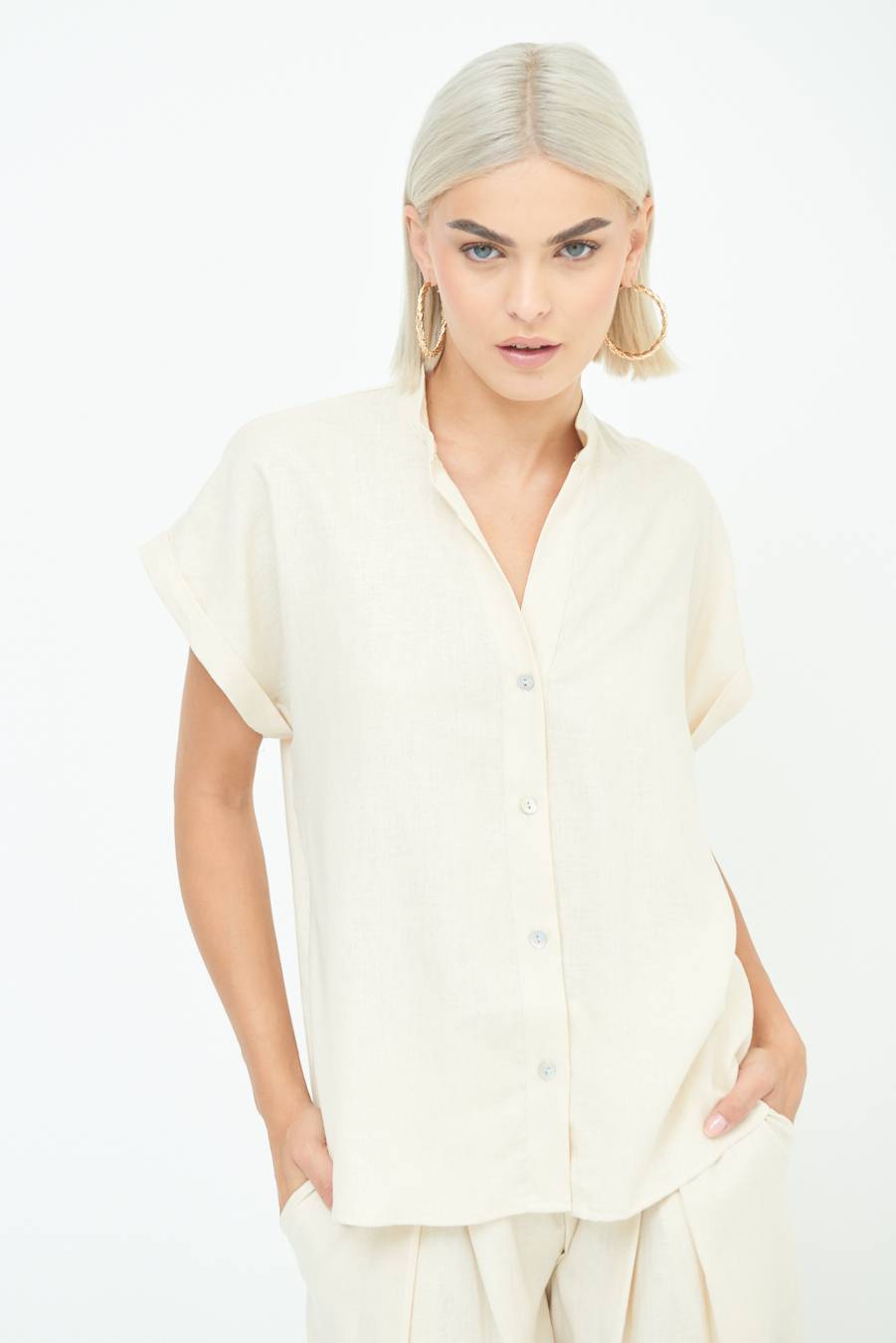 Kikisix CAMICIA MANICA ALETTA NATURALE Promozione