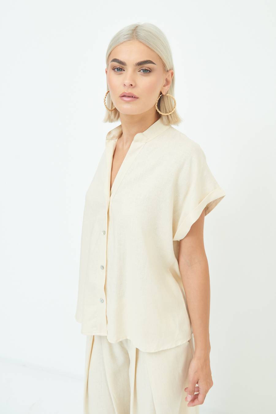 Kikisix CAMICIA MANICA ALETTA NATURALE Promozione