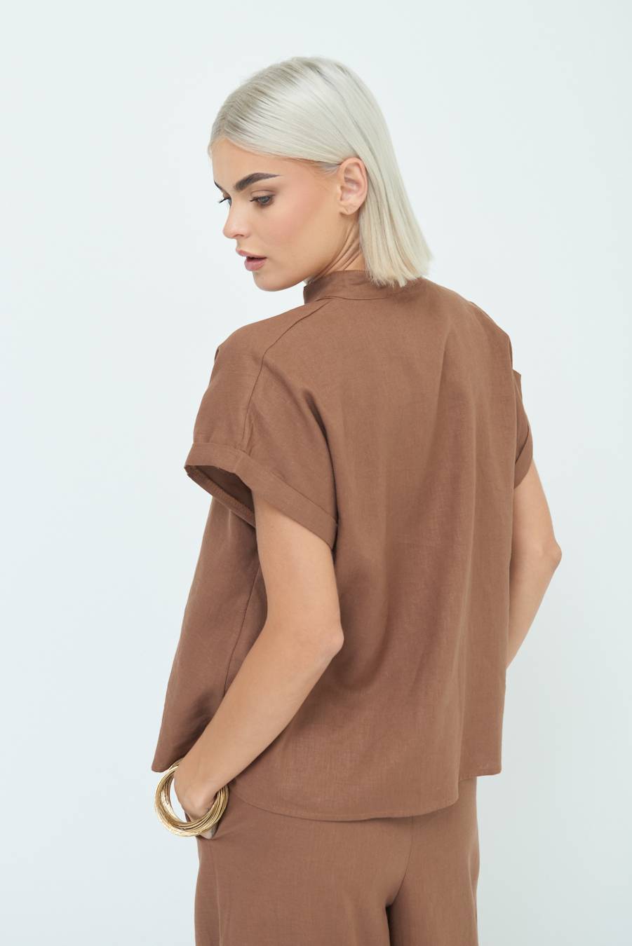 Kikisix CAMICIA MANICA ALETTA CIOCCOLATO Pezzi Unici