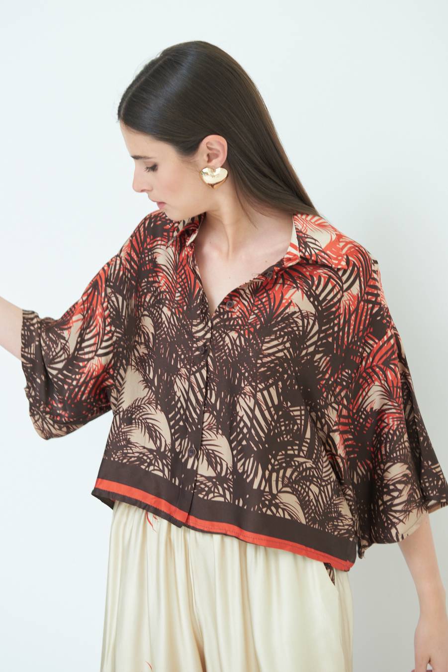 Kikisix CAMICIA FANTASIA BALZA MORO/ARANCIO Acquista Ora