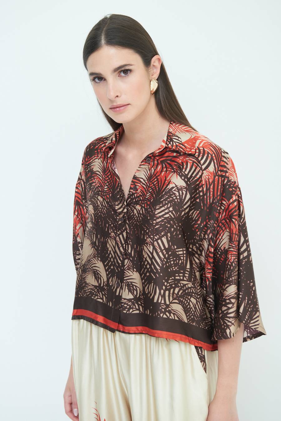 Kikisix CAMICIA FANTASIA BALZA MORO/ARANCIO Acquista Ora