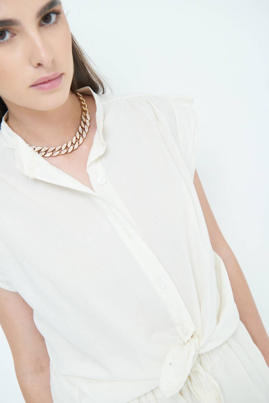 Kikisix CAMICIA SMANICATA CON NODO BURRO Economico