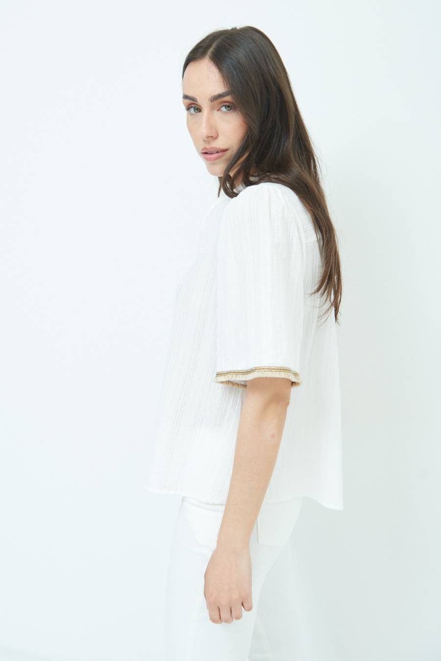 Kikisix CASACCA CON INSERTO ORO BIANCO Qualità