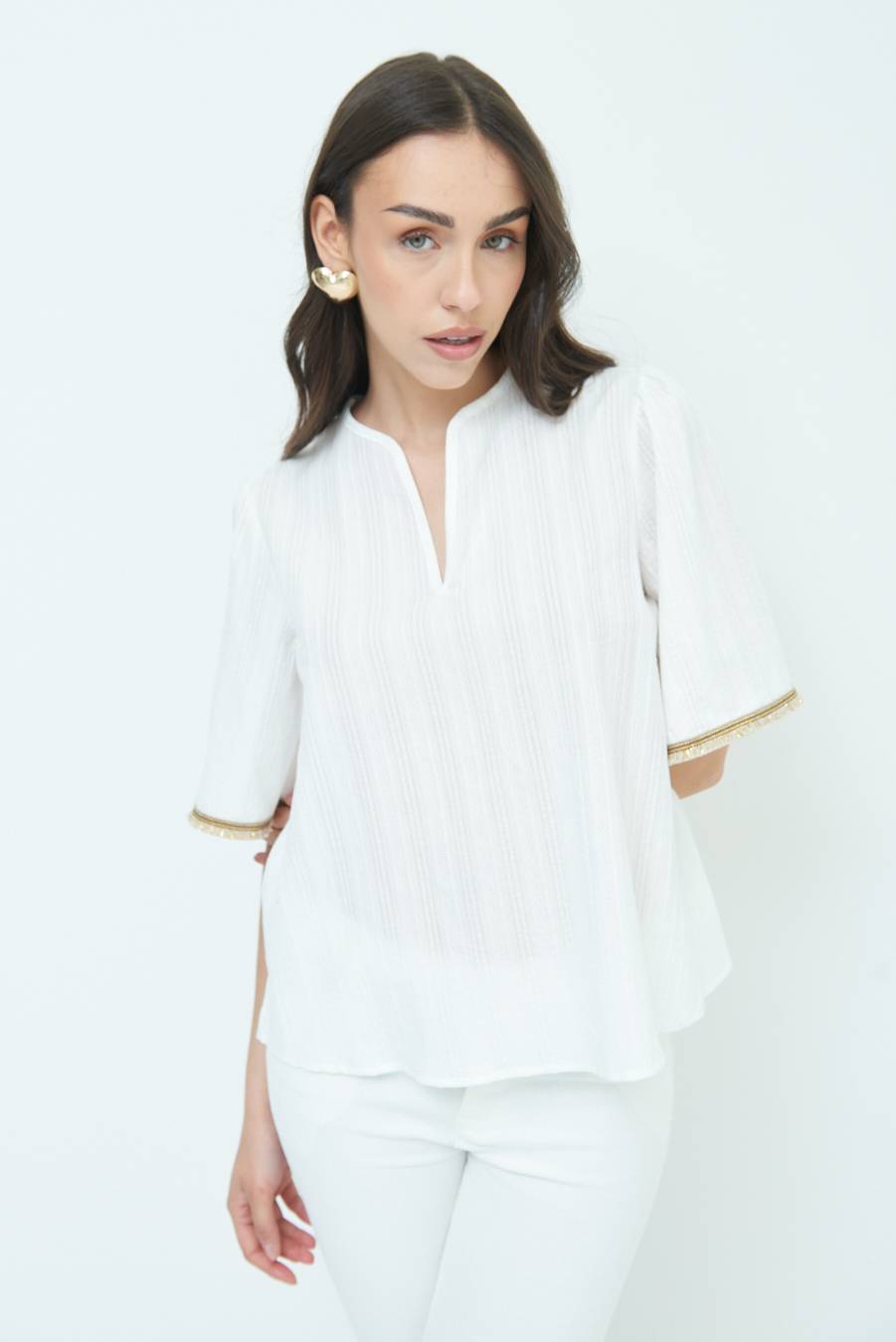 Kikisix CASACCA CON INSERTO ORO BIANCO Qualità