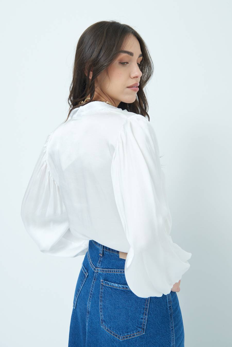 Kikisix CAMICIA POLO RASO VISCOSA BURRO Novità