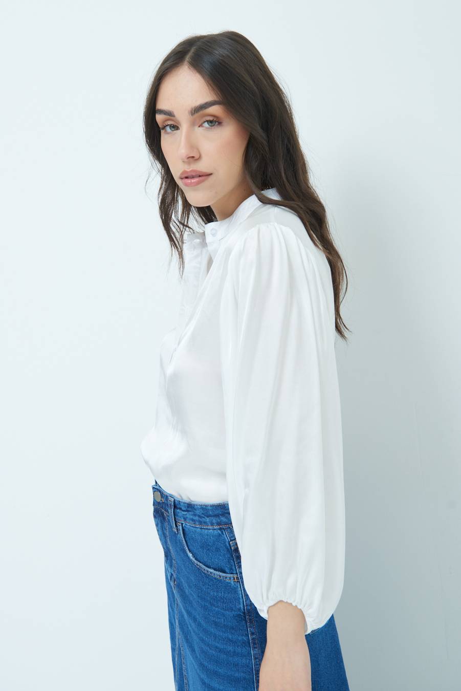 Kikisix CAMICIA POLO RASO VISCOSA BURRO Novità