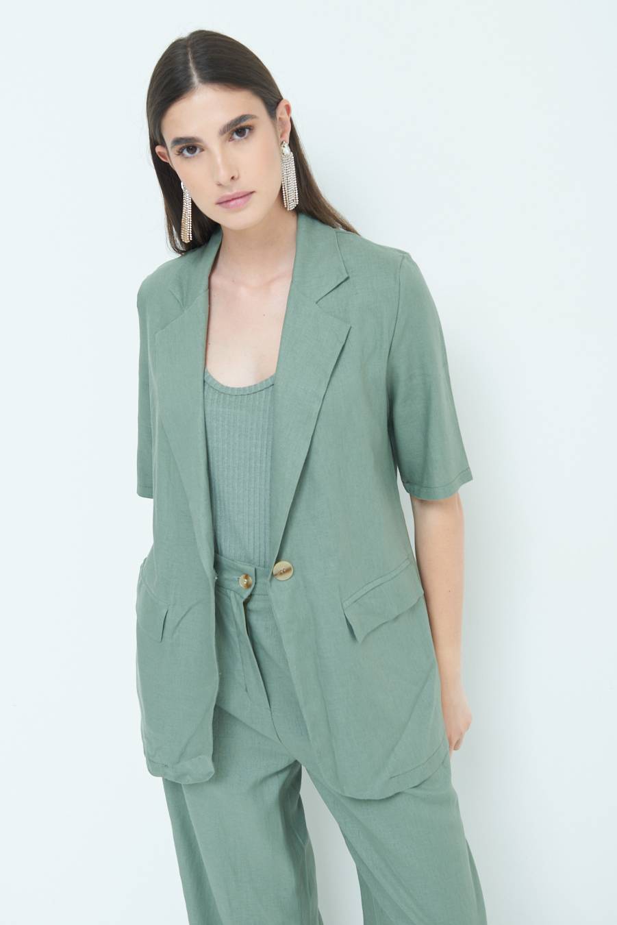 Kikisix GIACCA MEZZA MANICA VERDE MILITARE Moda
