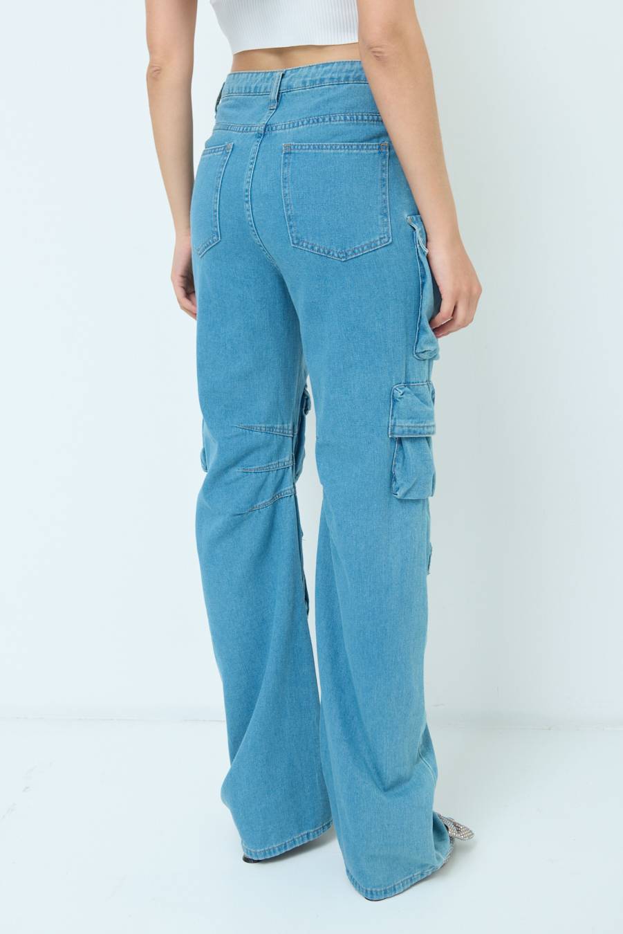 Kikisix JEANS CARGO JEANS Spedizione Gratuita