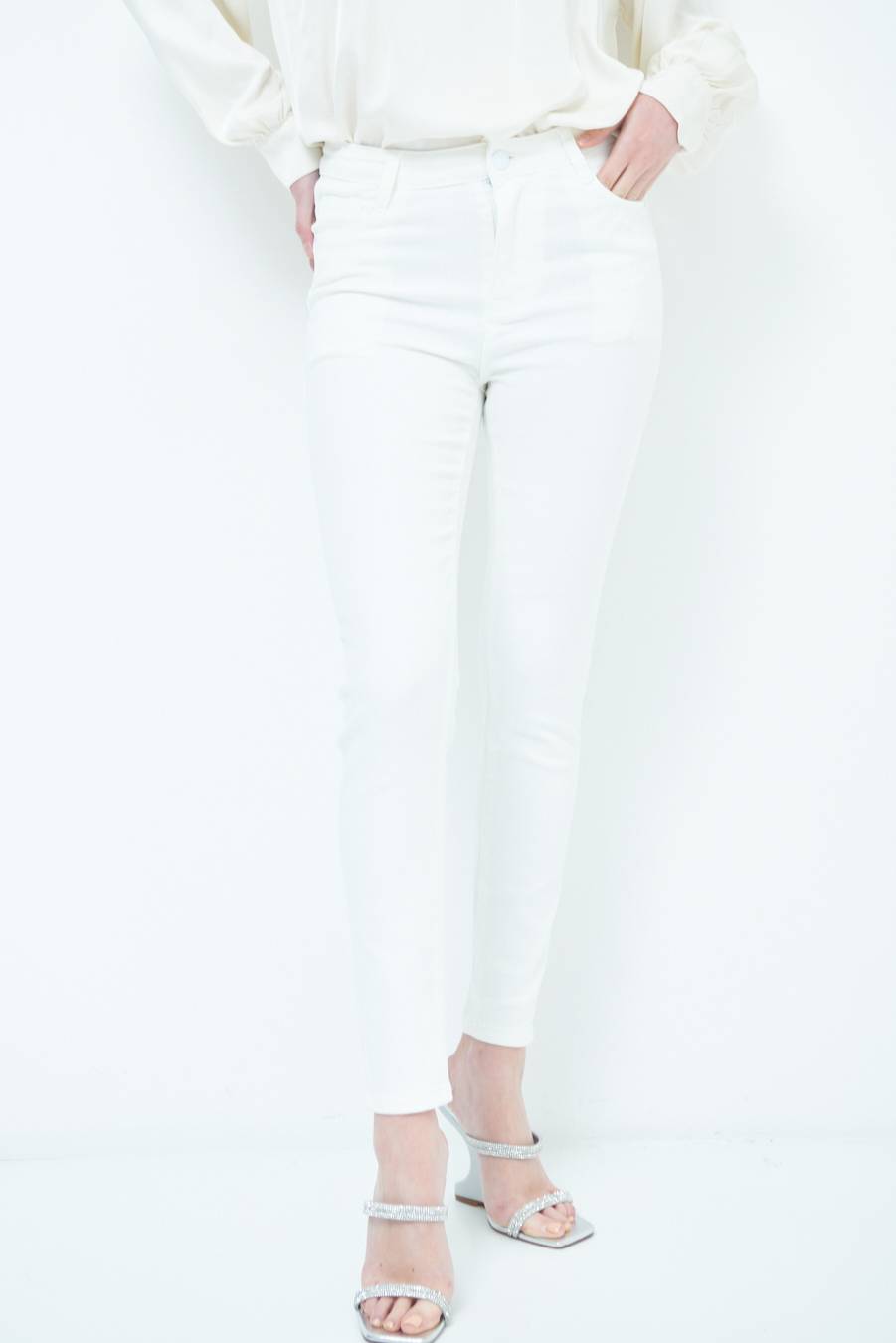 Kikisix JEANS PUSH BIANCO Pezzi Unici