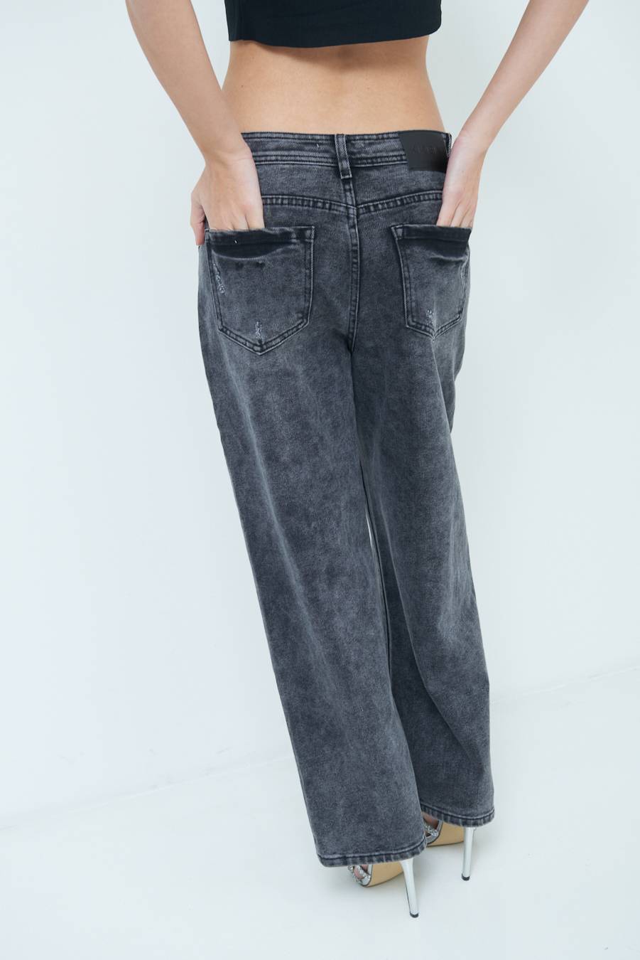 Kikisix JEANS NERO ACCESSORIO TASCA JEANS Soddisfazione Garantita
