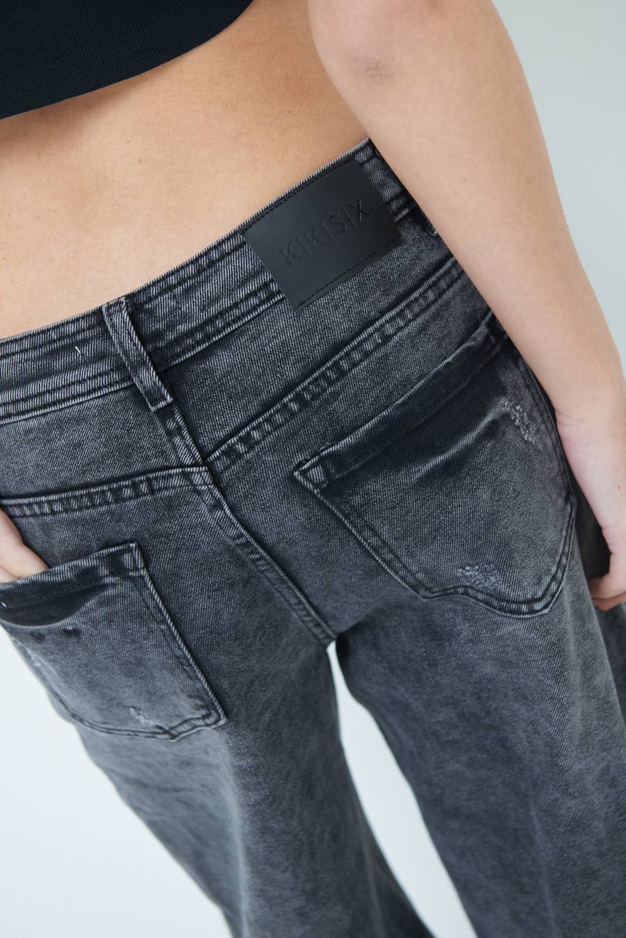 Kikisix JEANS NERO ACCESSORIO TASCA JEANS Soddisfazione Garantita