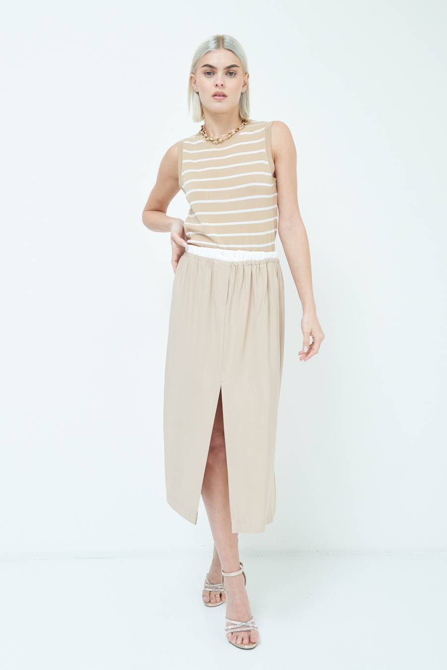 Kikisix LONGUETTE CON COSTINA VITA BEIGE I Più Venduti