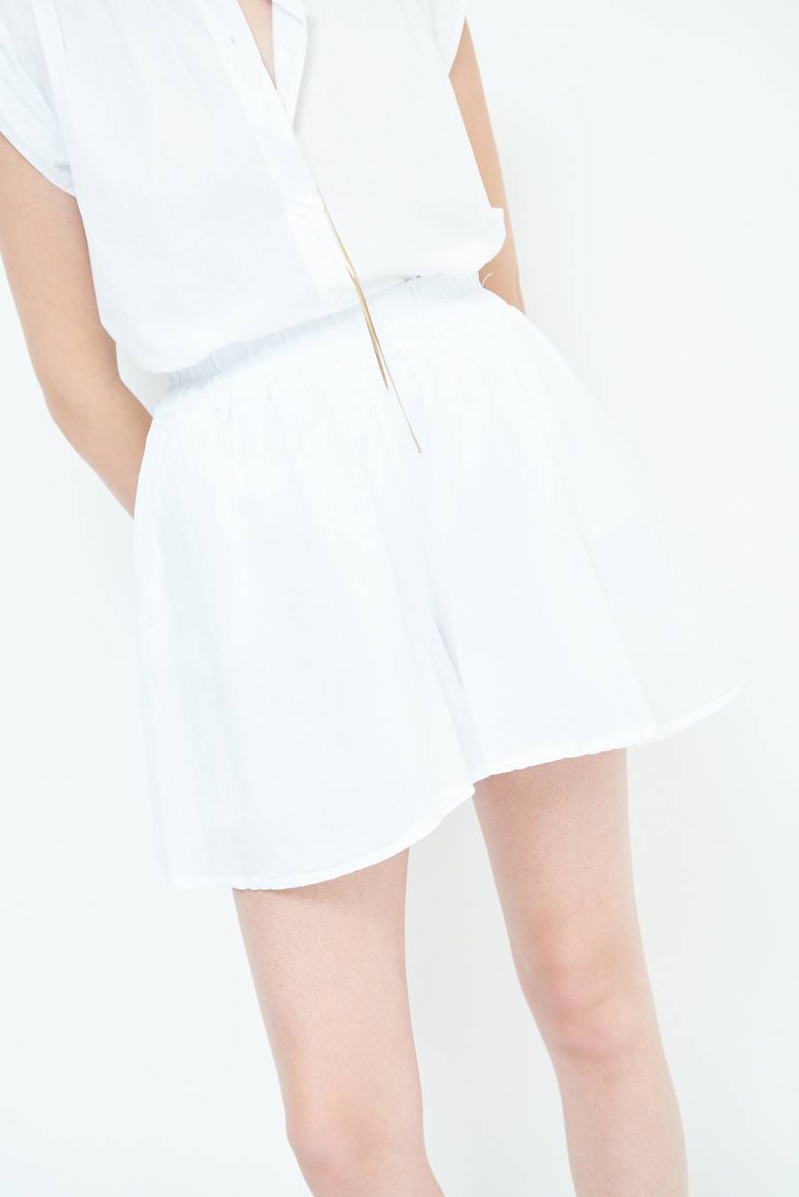 Kikisix SHORTS CON TASCHE BIANCO Nuovo