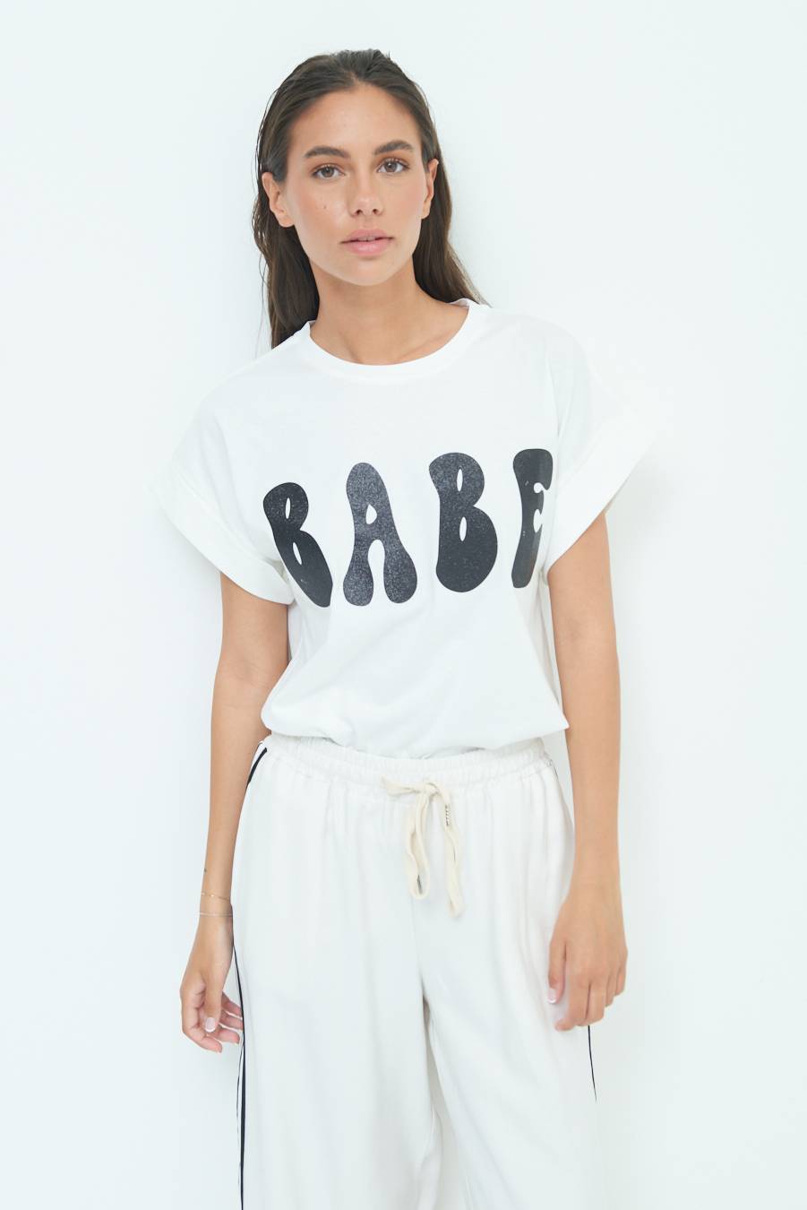 Kikisix T-SHIRT "BABE" NERO Soddisfazione Garantita