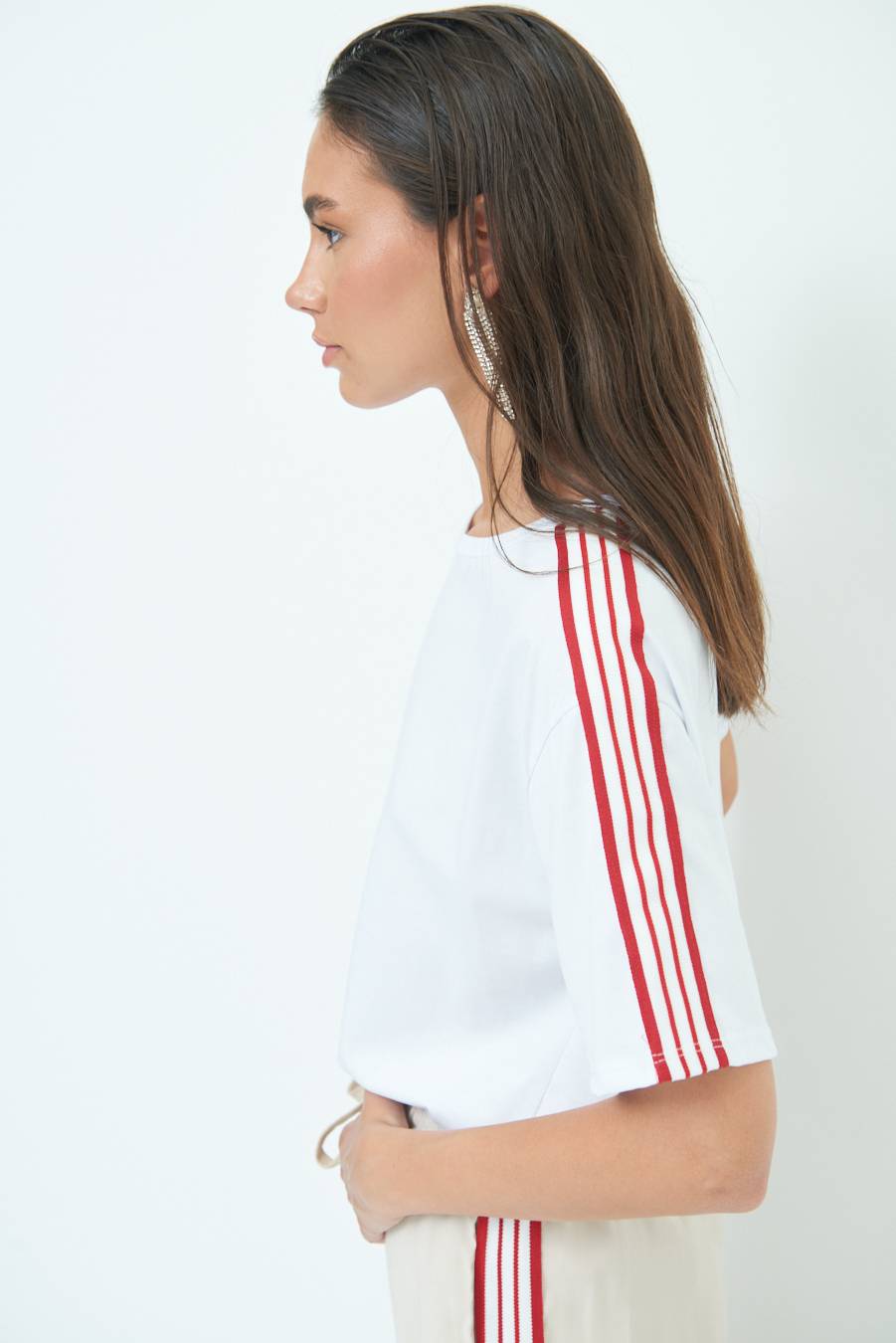 Kikisix T-SHIRT OVER CON COSTINA ROSSO Negozi Online