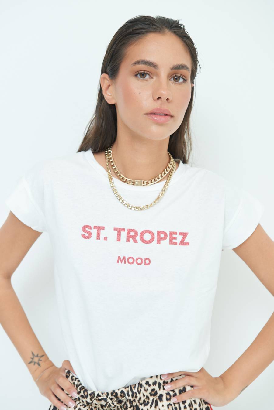 Kikisix T-SHIRT ''ST.TROPEZ'' ROSSO Sottocosto