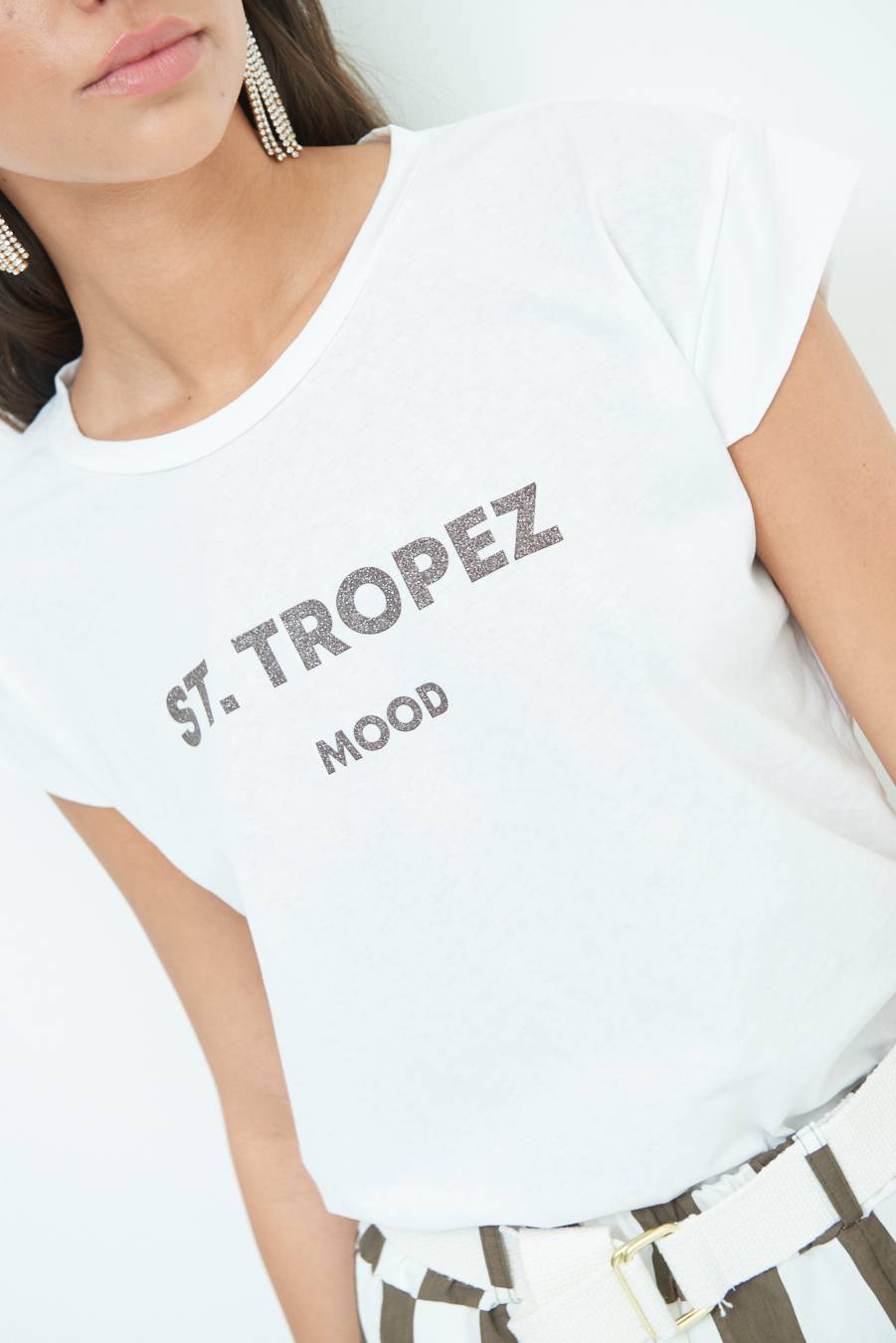Kikisix T-SHIRT ''ST.TROPEZ'' CIOCCOLATO Convenienza