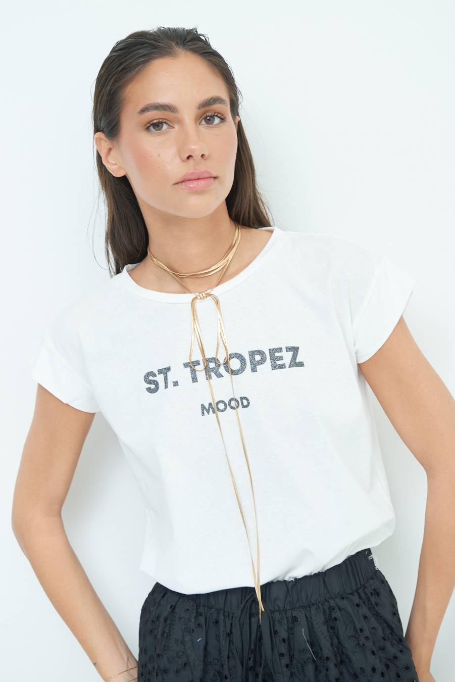 Kikisix T-SHIRT ''ST.TROPEZ'' NERO Presa