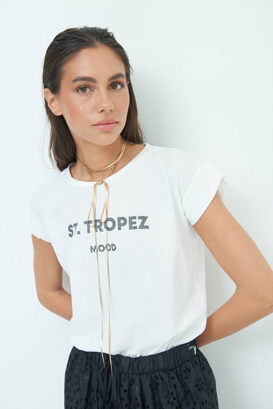 Kikisix T-SHIRT ''ST.TROPEZ'' NERO Presa