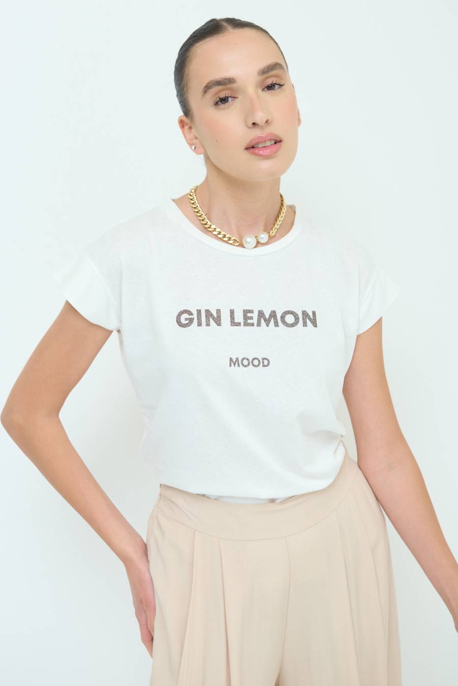 Kikisix T-SHIRT ''GIN LEMON'' CIOCCOLATO Online